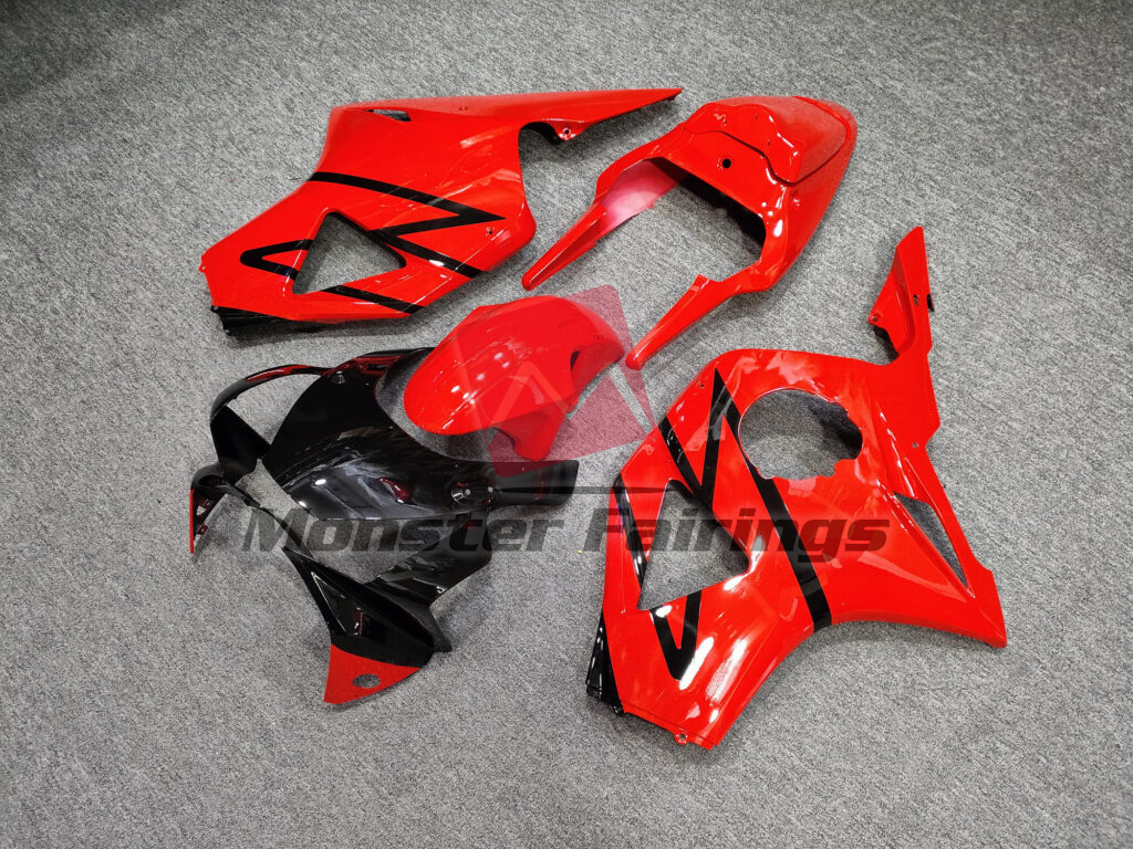 Honda CBR954RR custom ABS fairings 2002 - 2003 in Gloss Red & and Black - durable replacement kit, Monster Fairings