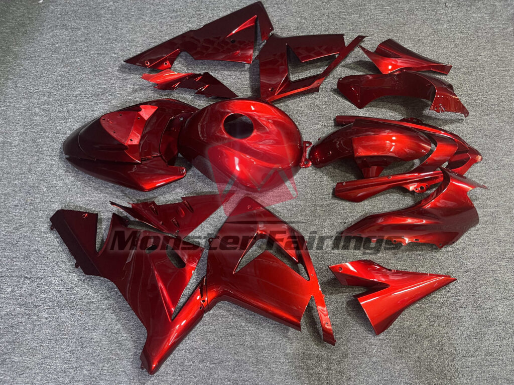 2004 - 2005 Kawasaki ZX10R Special Red fairing set - ABS injection, custom painted by Monster Fairings