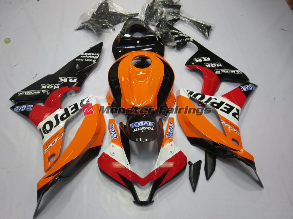 Honda CBR600RR 2007 - 2008 Classic Repsol ABS fairings - custom motorcycle bodywork kit by Monster Fairings