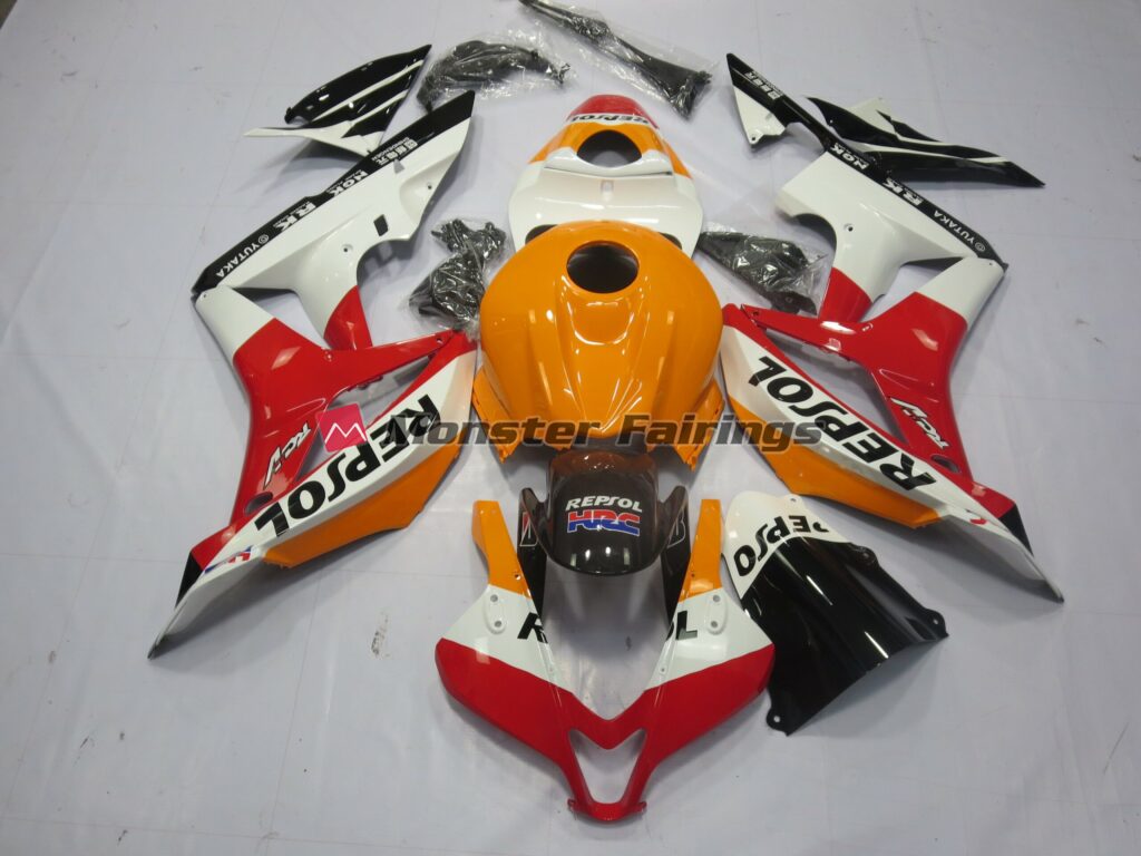 Honda CBR600RR 2007 - 2008 Repsol RCV ABS fairings - custom motorcycle bodywork kit by Monster Fairings