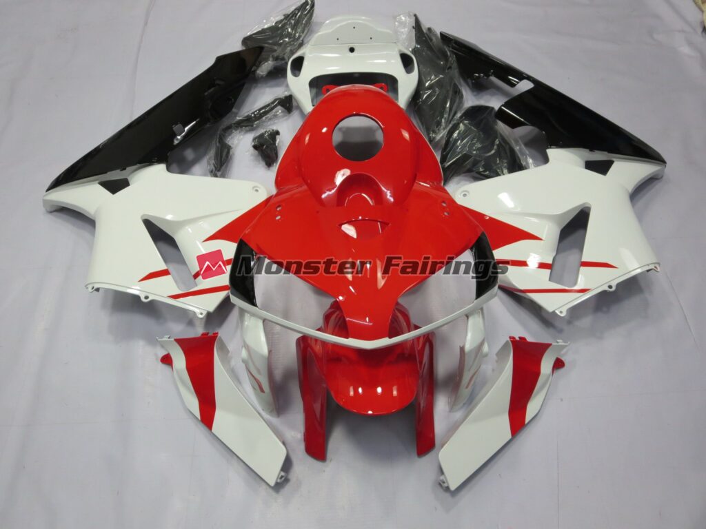 Honda CBR600RR 2005 - 2006 Red and White Style ABS fairings - custom motorcycle bodywork kit by Monster Fairings