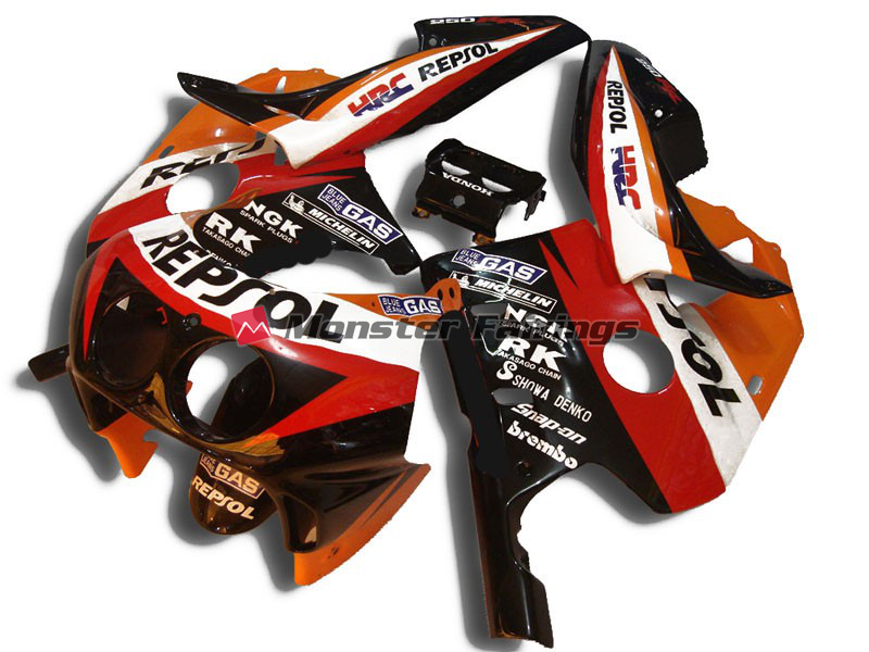 Honda CBR250RR 1990 - 1998 Repsol ABS fairings - custom motorcycle bodywork kit by Monster Fairings