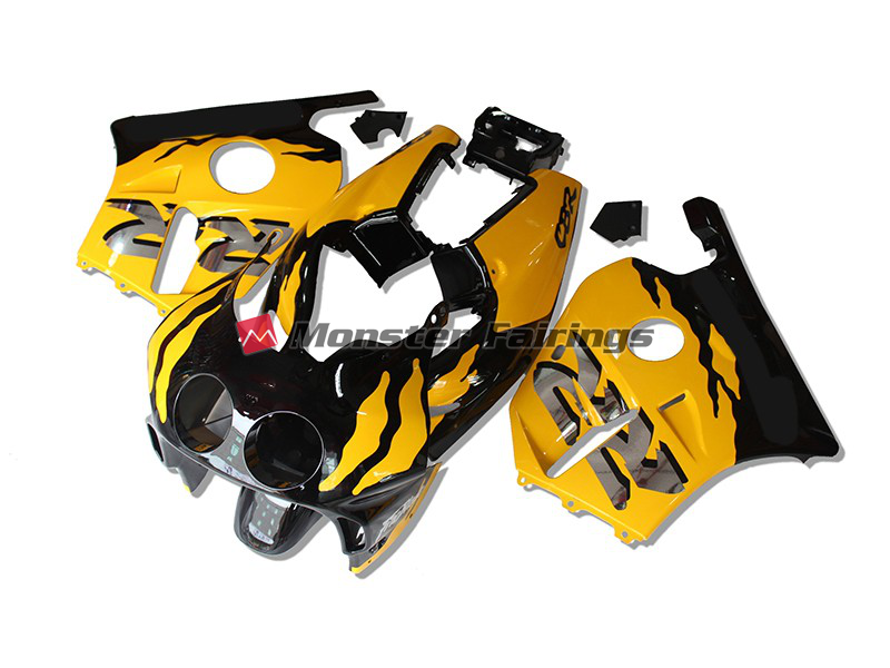 Honda CBR250RR 1990 - 1998 Yellow Black RR ABS fairings - custom motorcycle bodywork kit by Monster Fairings
