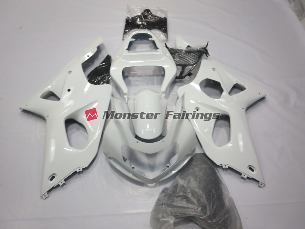 Suzuki GSXR 1000 2000 - 2002 Gloss White ABS fairings - custom motorcycle bodywork kit by Monster Fairings