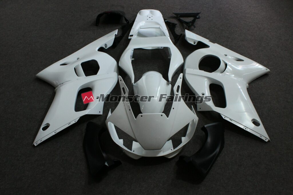 1998 - 2002 Yamaha R6 unpainted fairing set - ABS injection, ready for paint by Monster Fairings