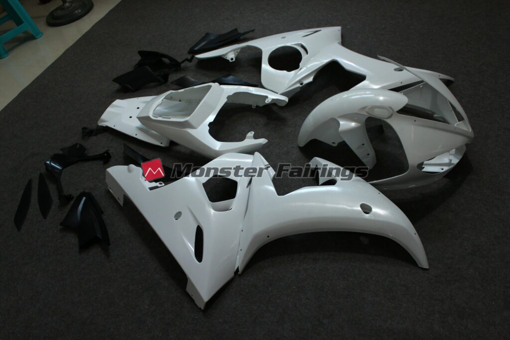 2005 Yamaha R6 unpainted fairing set - ABS injection, ready for paint by Monster Fairings