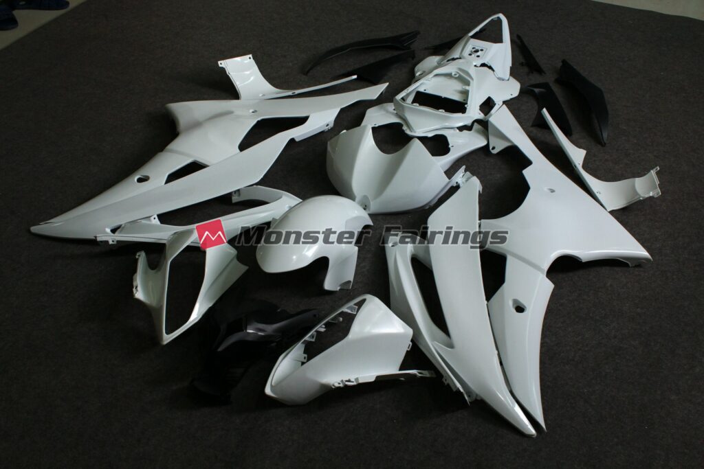 2008 - 2013 Yamaha R6 unpainted fairing set - ABS injection, ready for paint by Monster Fairings