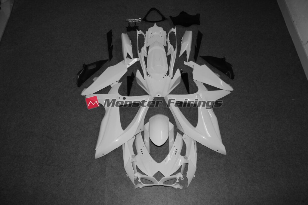 Suzuki GSXR 600 - 750 2008 - 2010 unpainted ABS fairings - custom motorcycle bodywork kit by Monster Fairings