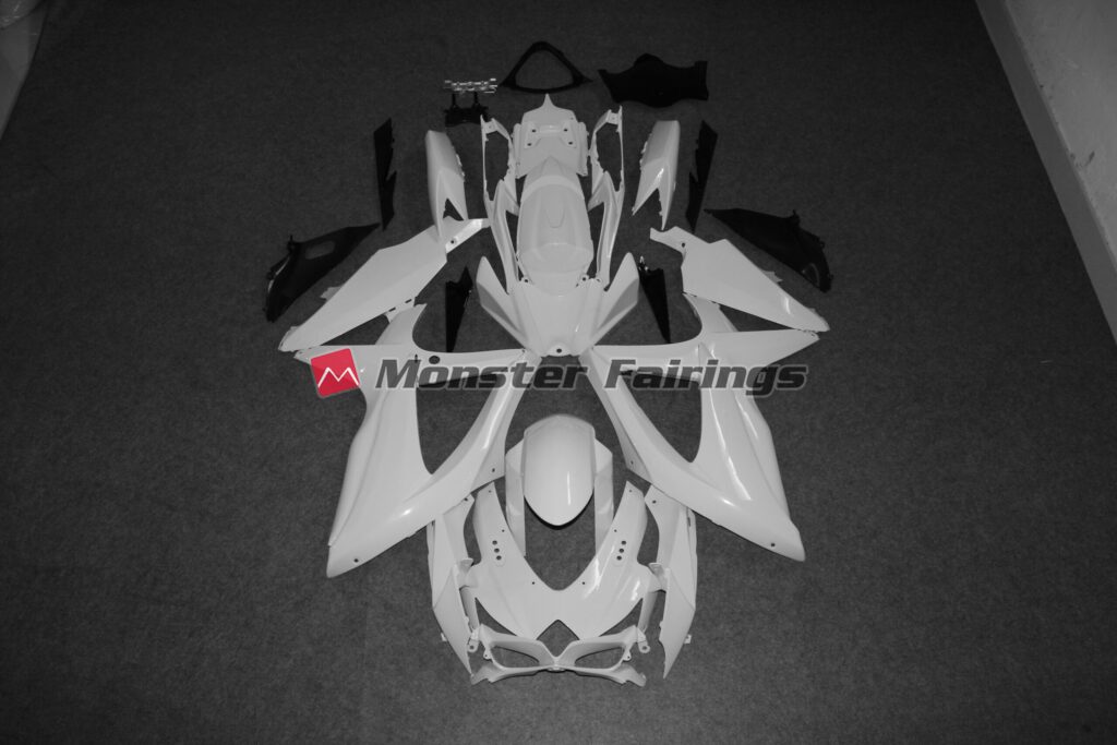 2008 - 2010 Suzuki GSXR 600 - 750 unpainted fairing set - ABS injection, ready for paint by Monster Fairings