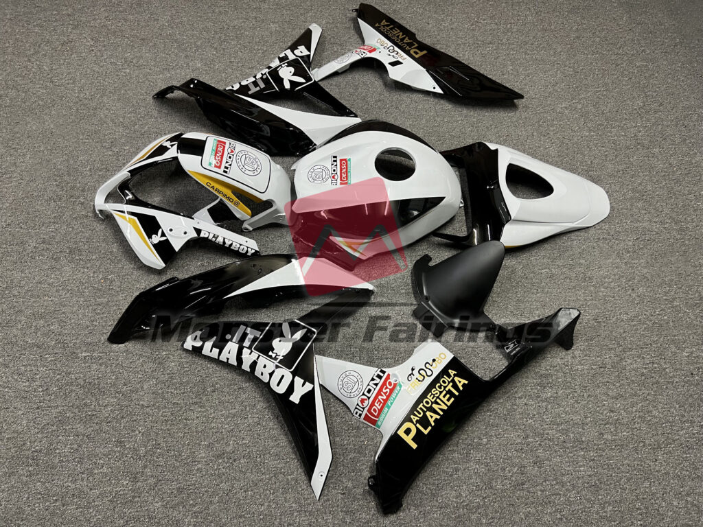 2007 - 2008 Honda CBR600RR Gloss Playboy fairing set - ABS injection, custom painted by Monster Fairings