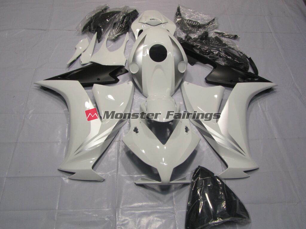 Honda CBR1000RR 2012 - 2016 White and Silver ABS fairings - custom motorcycle bodywork kit by Monster Fairings
