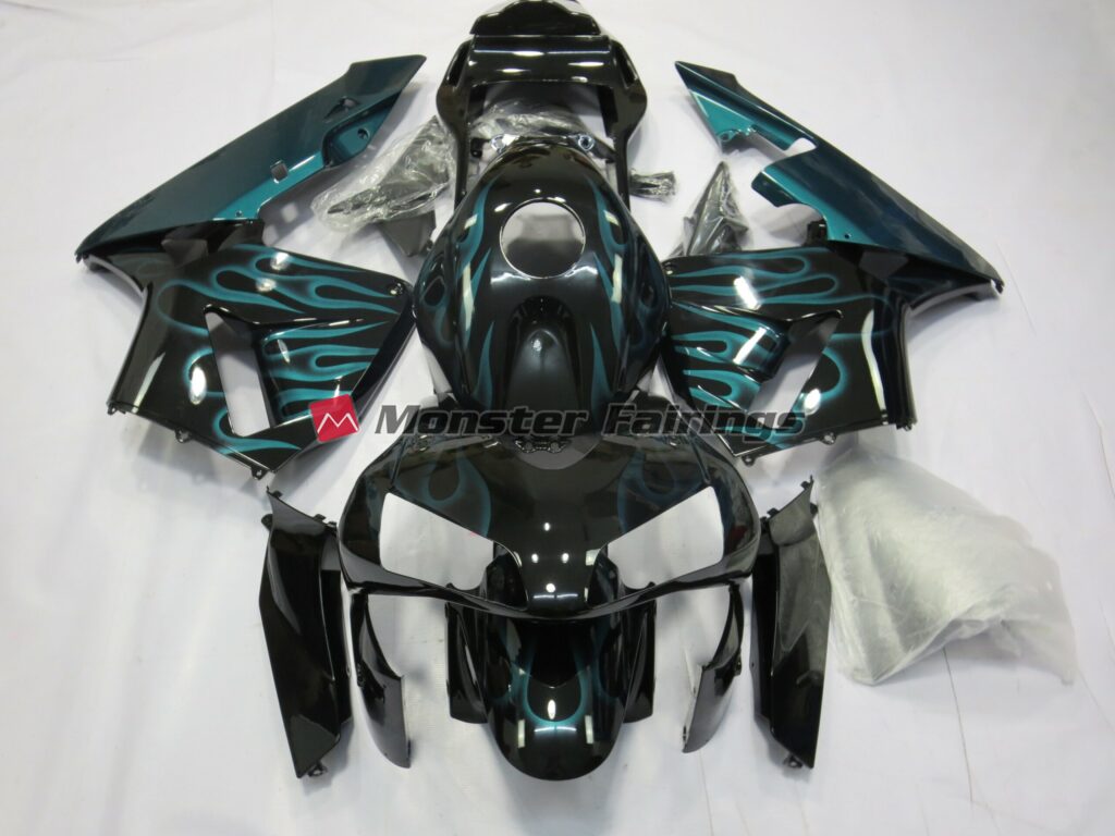 Honda CBR600RR 2003 - 2004 Blue Flame ABS fairings - custom motorcycle bodywork kit by Monster Fairings