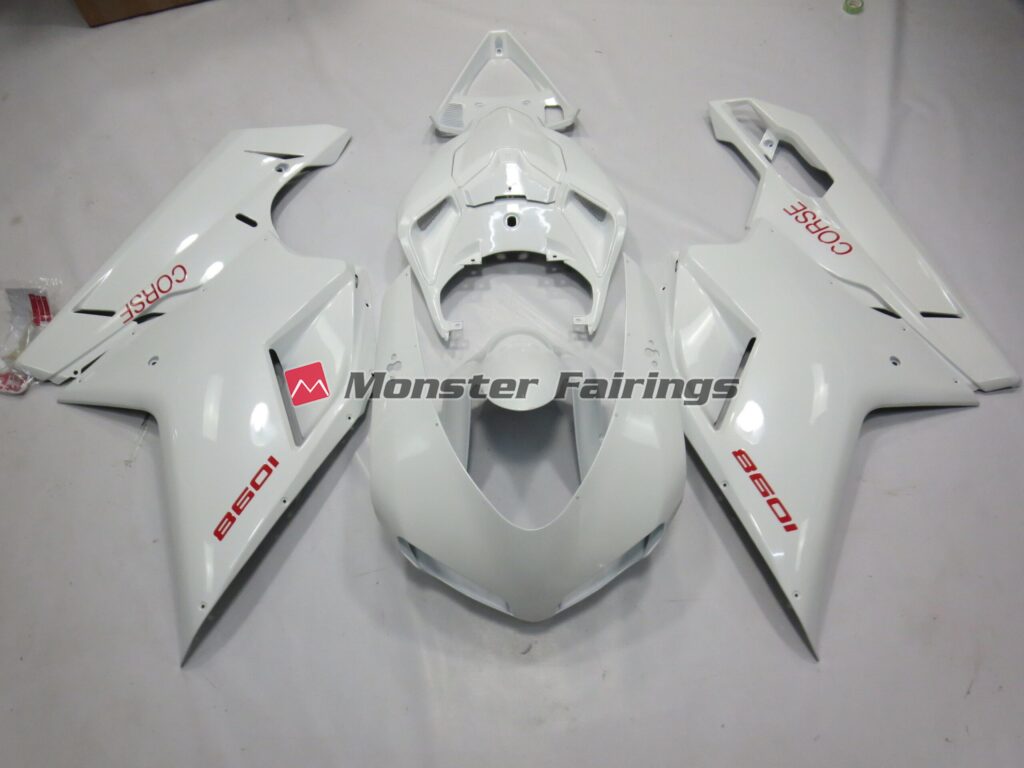 Ducati 848 1098 1198 2007 - 2012 Corse ABS fairings - custom motorcycle bodywork kit by Monster Fairings