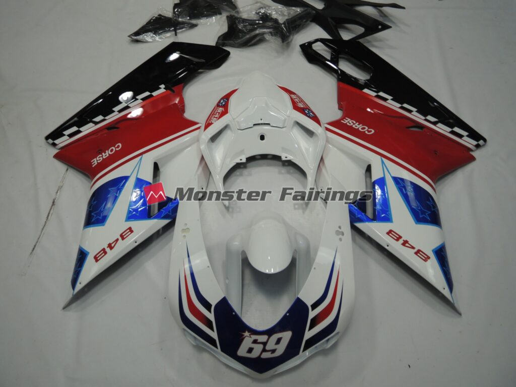Ducati 848 1098 1198 2007 - 2012 Star Blue ABS fairings - custom motorcycle bodywork kit by Monster Fairings
