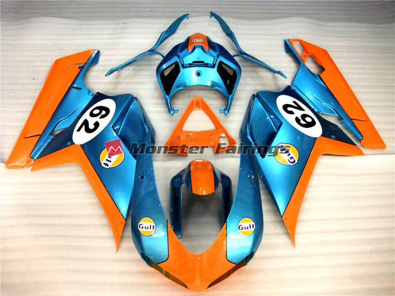 Ducati 848 1098 1198 2007 - 2012 Matte Gulf ABS fairings - custom motorcycle bodywork kit by Monster Fairings