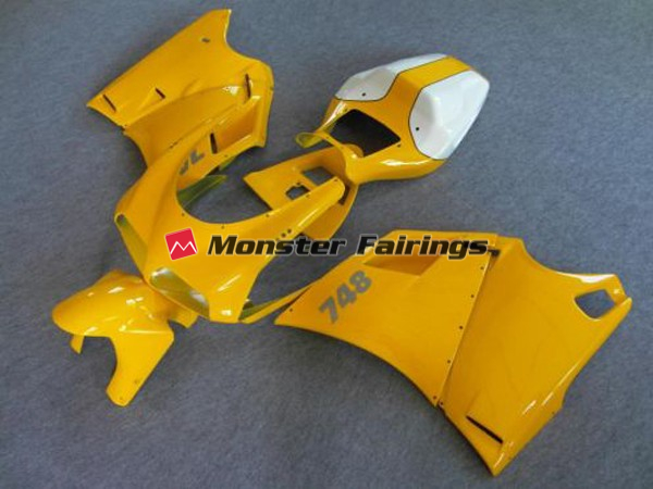 Ducati 996 748 916 998 Yellow Gloss 748 ABS fairings - custom motorcycle bodywork kit by Monster Fairings