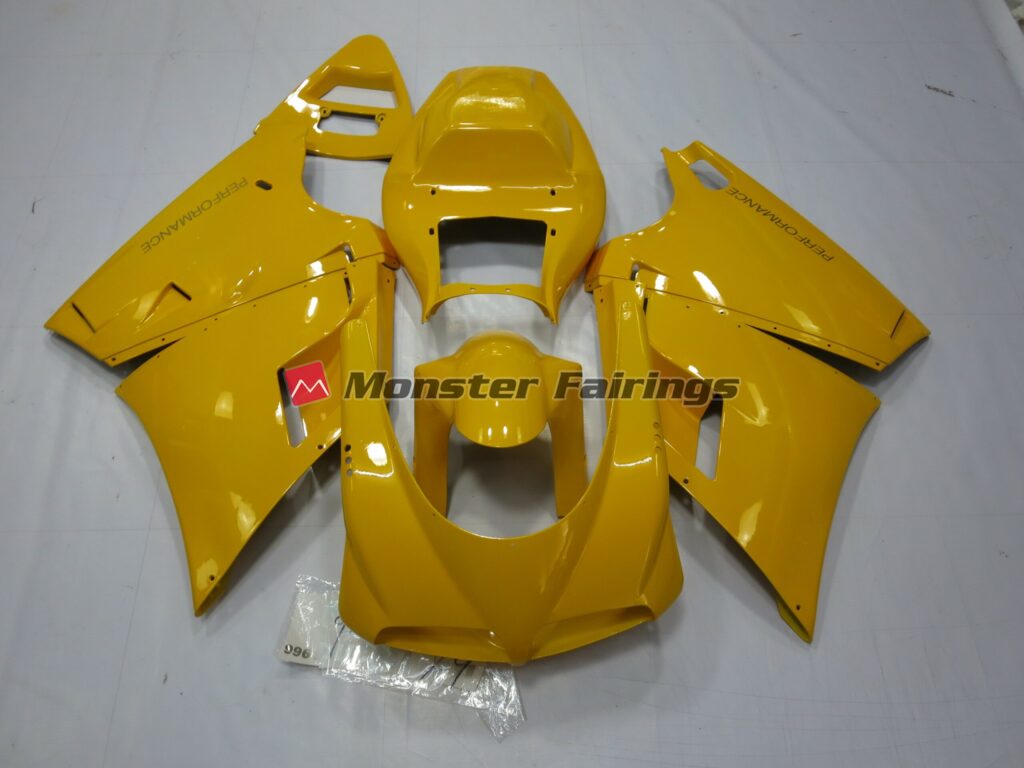 Ducati 996 748 916 998 Darker Yellow ABS fairings - custom motorcycle bodywork kit by Monster Fairings