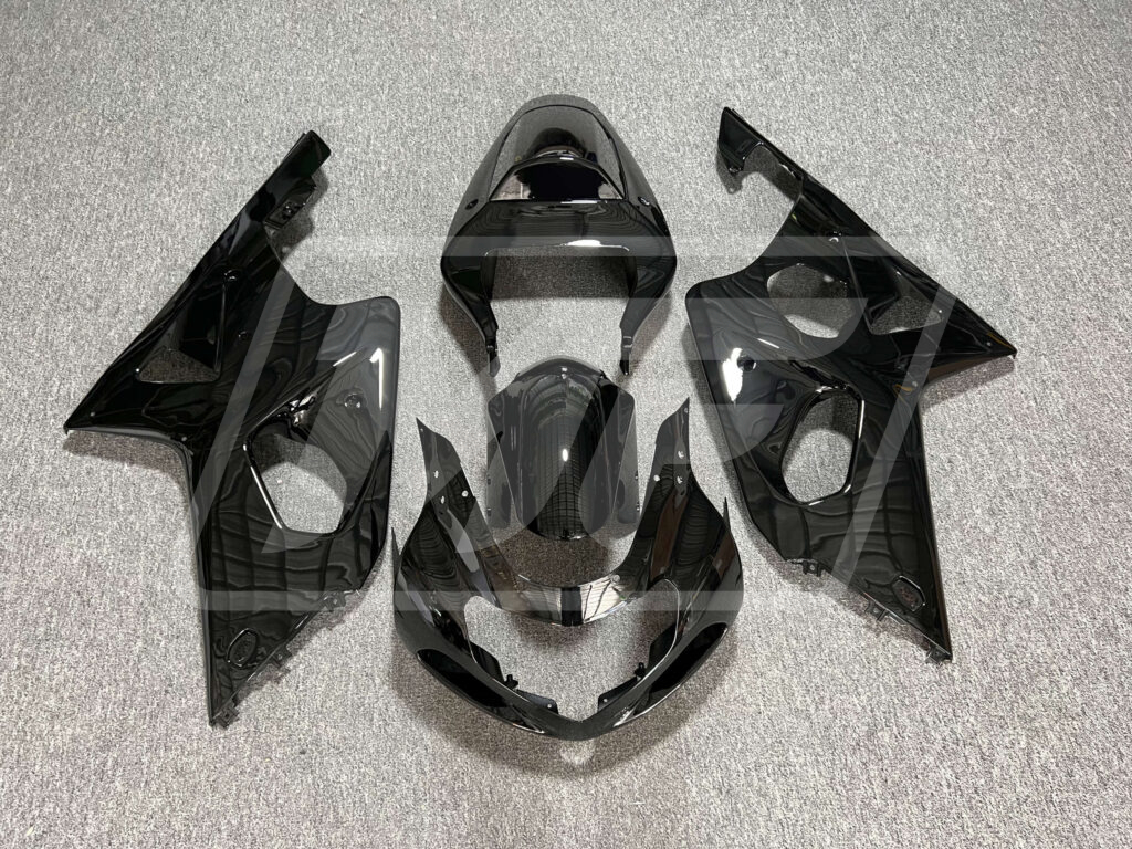 Suzuki GSXR 1000 2000 - 2002 Gloss Black ABS fairings - custom motorcycle bodywork kit by Monster Fairings