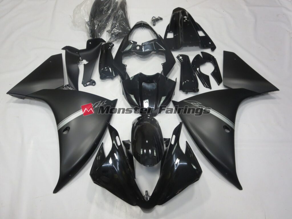 Yamaha R1 2013 - 2014 Matte Black ABS fairings - custom motorcycle bodywork kit by Monster Fairings