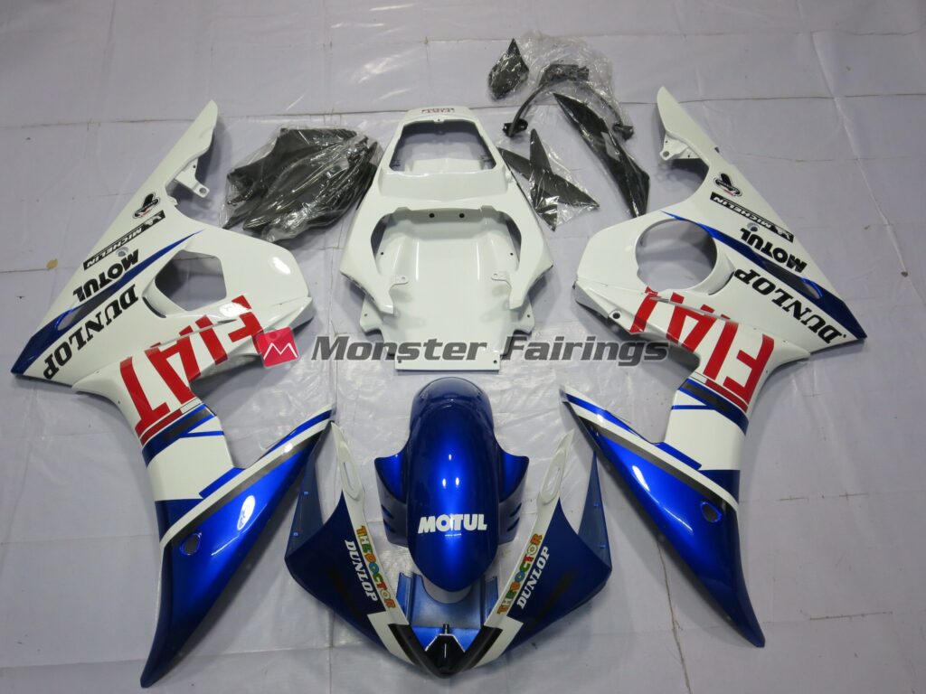 Yamaha R6 2003 - 2004 Fiat Motul ABS fairings - custom motorcycle bodywork kit by Monster Fairings