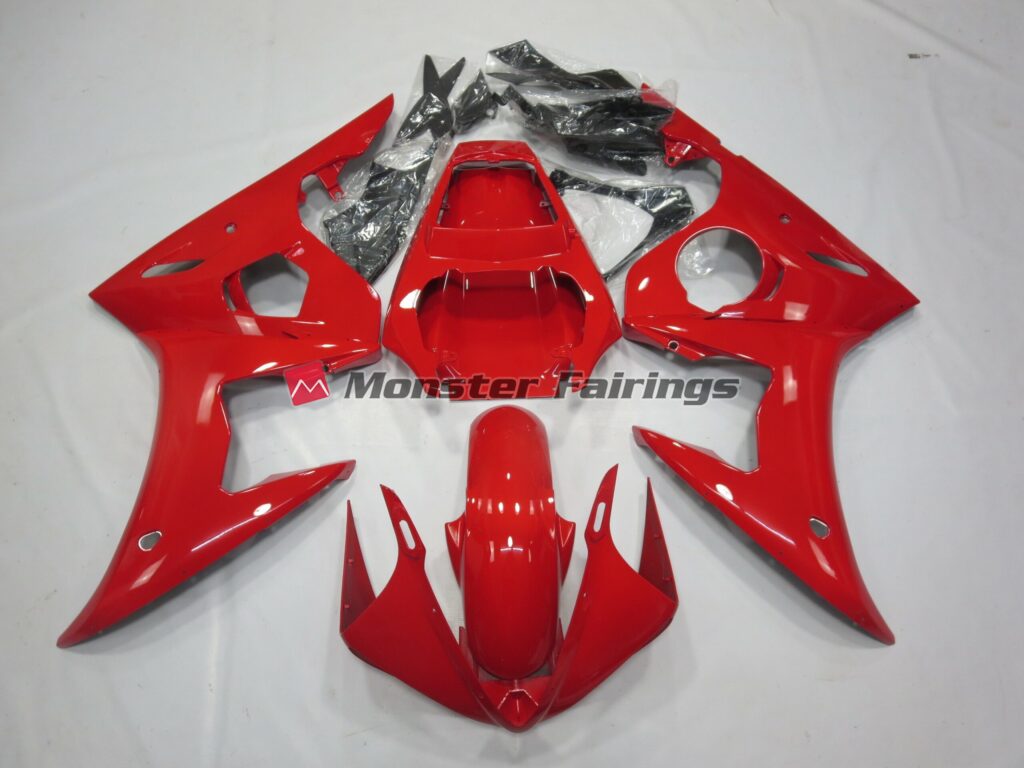 Yamaha R6 2003 - 2004 Gloss Red ABS fairings - custom motorcycle bodywork kit by Monster Fairings