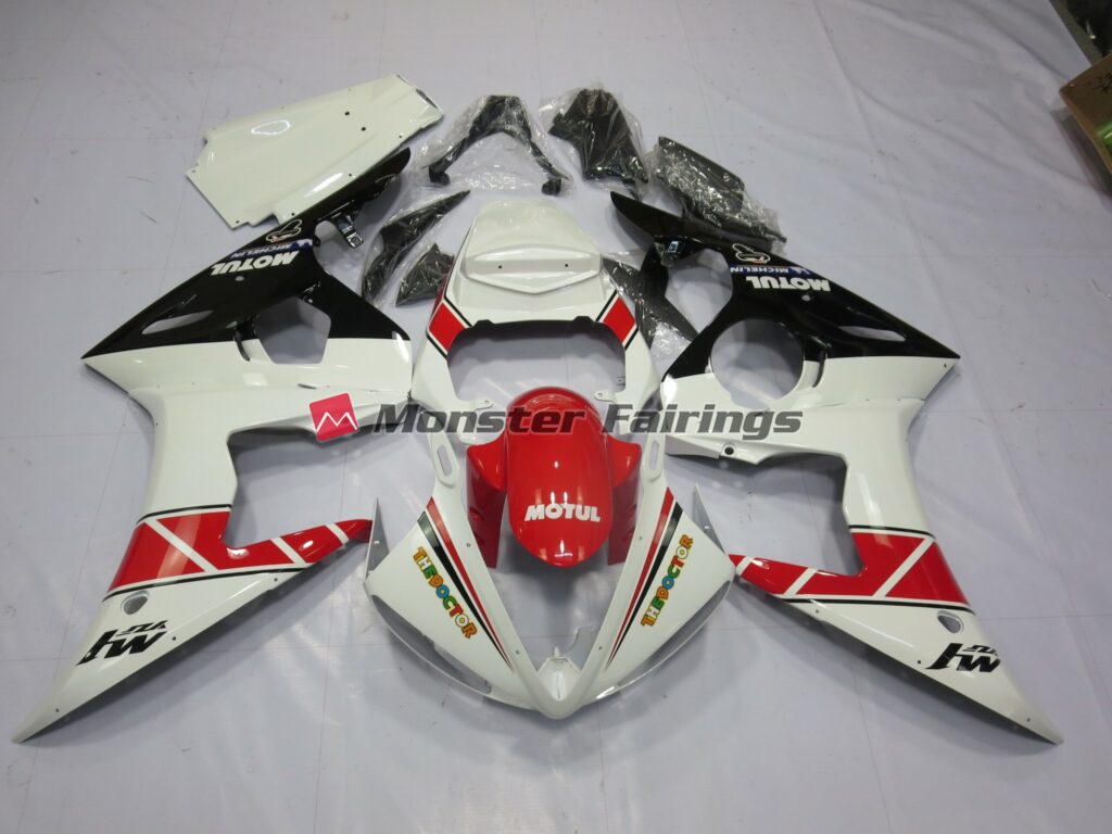 Yamaha R6 2005 Motul Red and Black ABS fairings - custom motorcycle bodywork kit by Monster Fairings