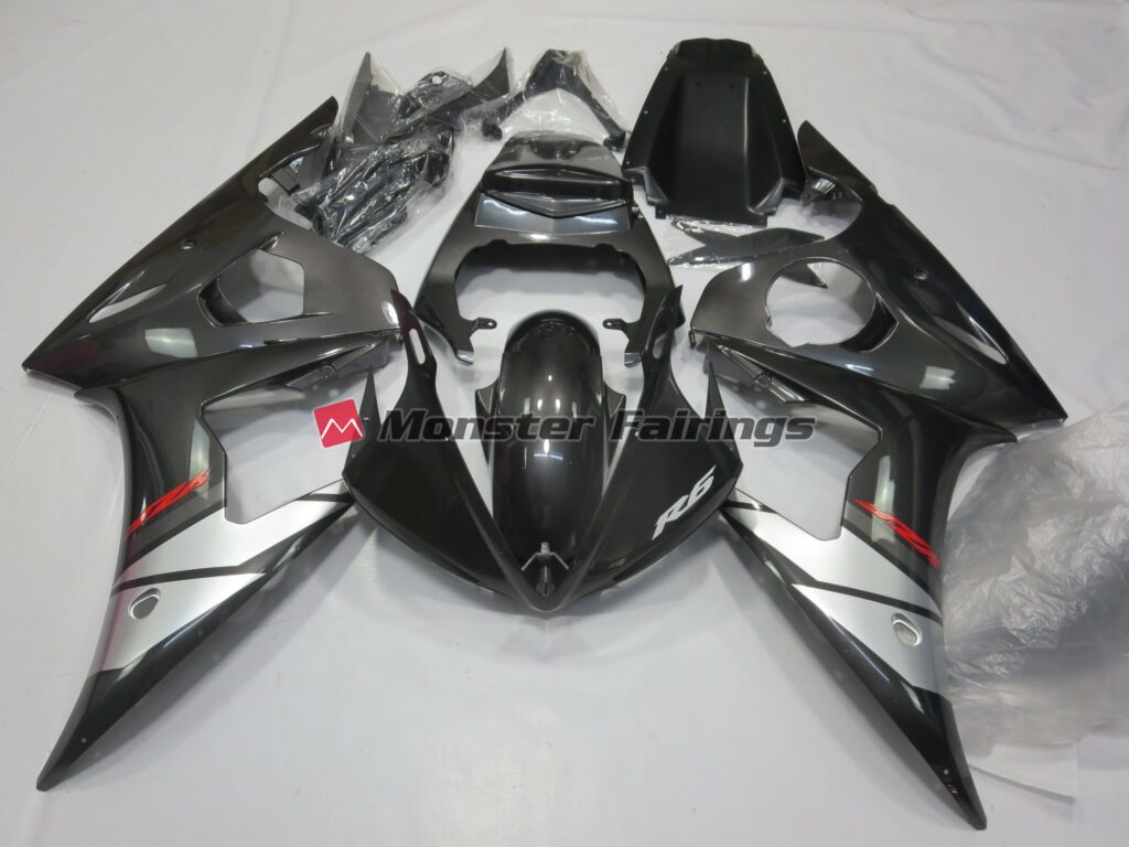 Yamaha R6 2005 Gunmetal ABS fairings - custom motorcycle bodywork kit by Monster Fairings