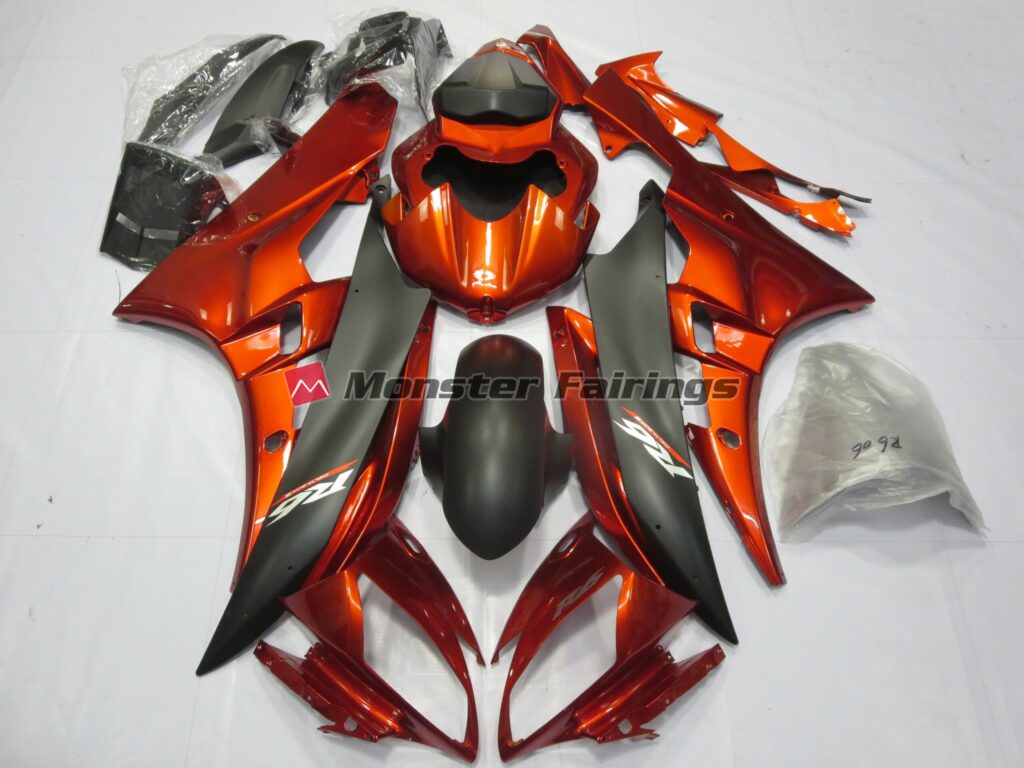 Yamaha R6 2006 - 2007 Burnt Orange ABS fairings - custom motorcycle bodywork kit by Monster Fairings