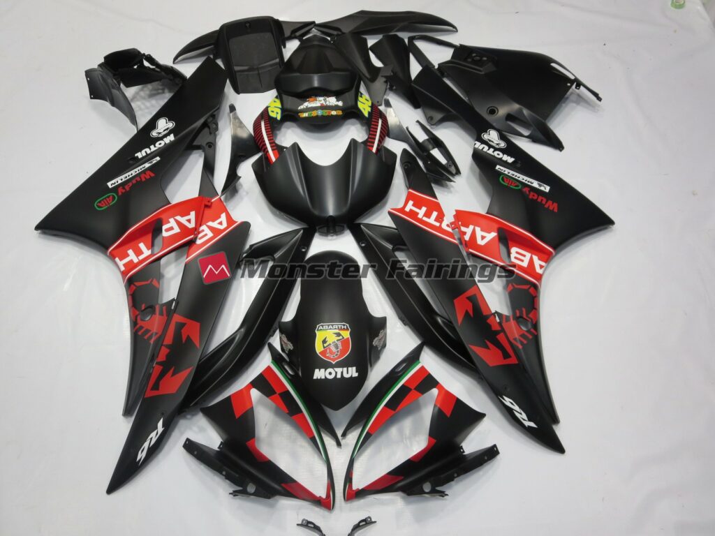 Yamaha R6 2006 - 2007 Abarth Matte ABS fairings - custom motorcycle bodywork kit by Monster Fairings