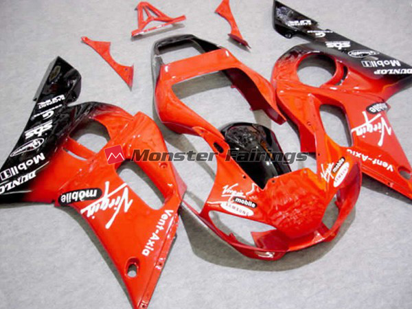 Yamaha R6 1998 - 2002 Virgin Red ABS fairings - custom motorcycle bodywork kit by Monster Fairings
