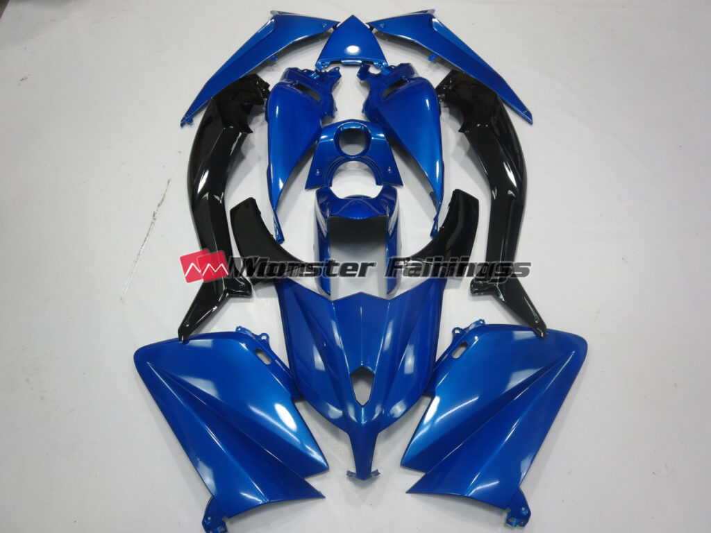 Yamaha TMAX 530 Blue and Black ABS fairings - custom motorcycle bodywork kit by Monster Fairings