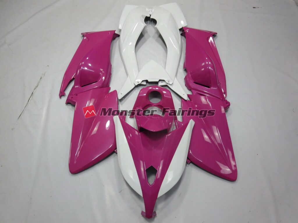 Yamaha TMAX 530 Light Pink White ABS fairings - custom motorcycle bodywork kit by Monster Fairings