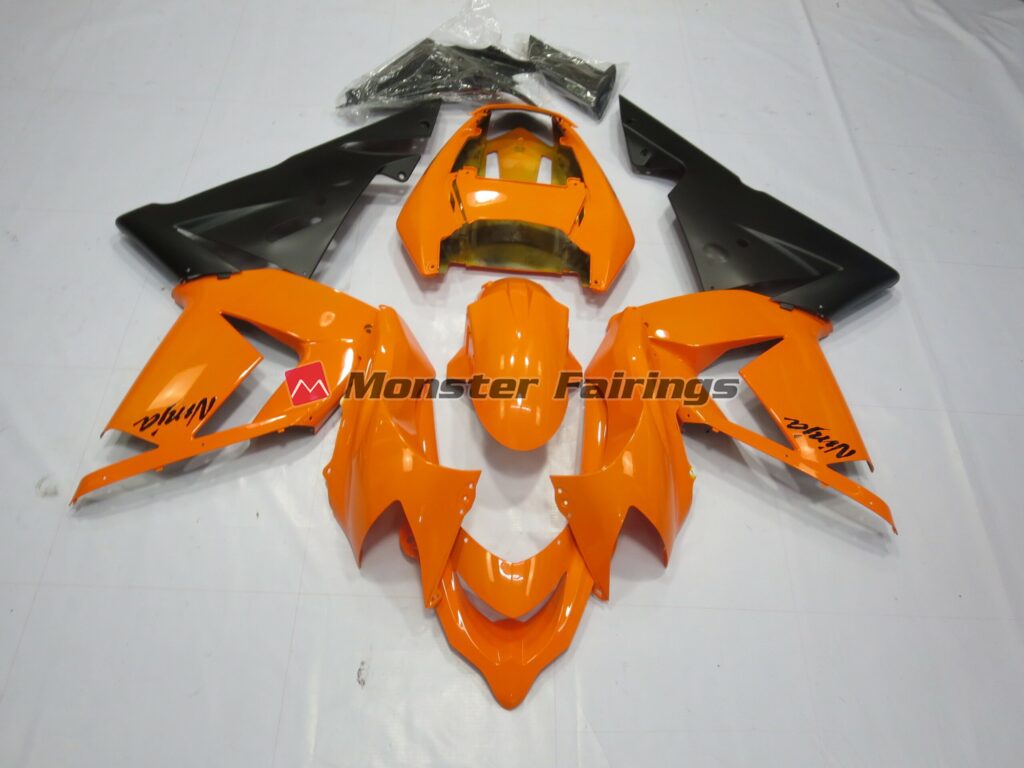 Kawasaki ZX10R 2004 - 2005 Orange ABS fairings - custom motorcycle bodywork kit by Monster Fairings