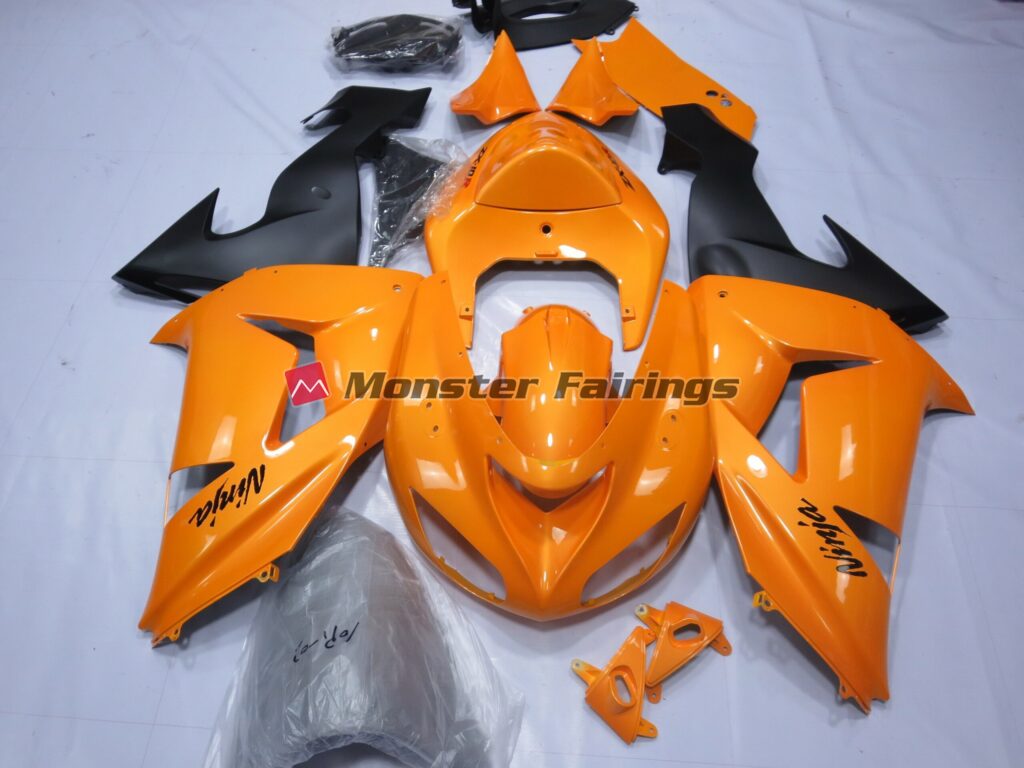 Kawasaki ZX10R 2006 - 2007 Orange ABS fairings - custom motorcycle bodywork kit by Monster Fairings