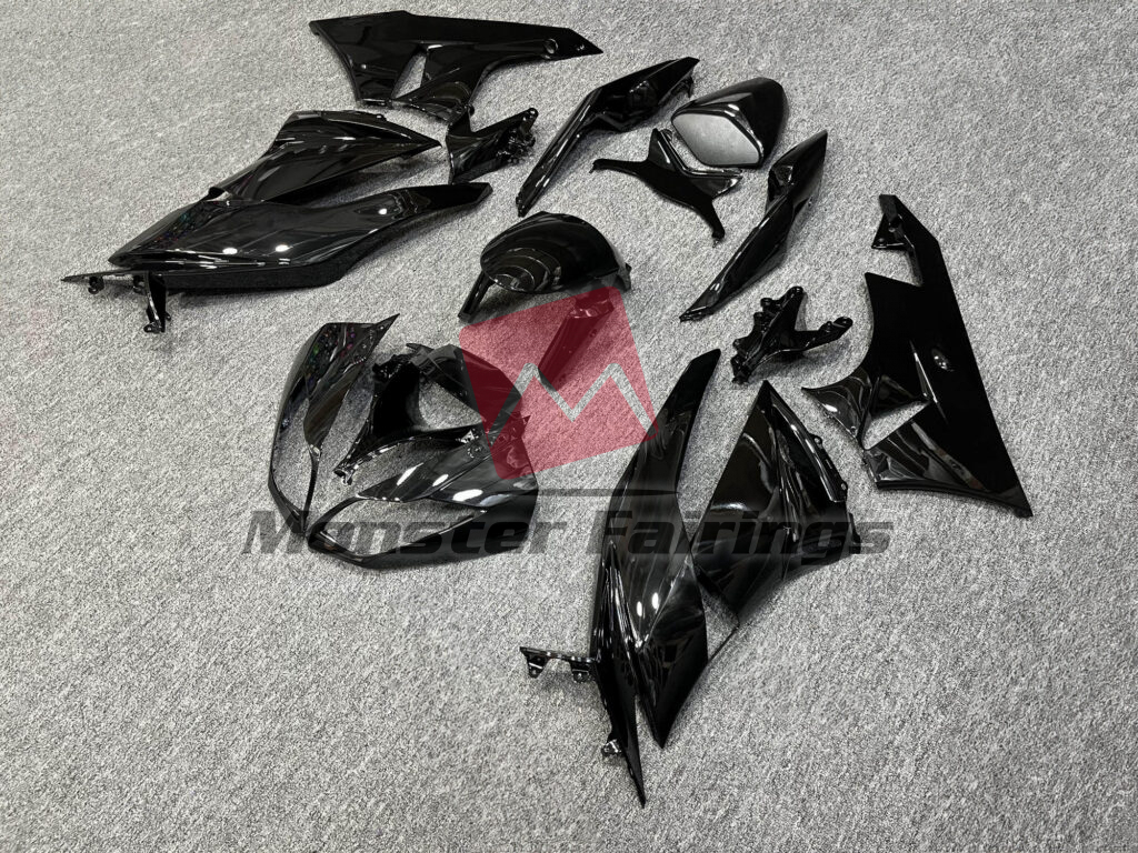 Gloss Black ABS fairings for Kawasaki ZX6R 2009 - 2012 - premium OEM fit kit by Monster Fairings