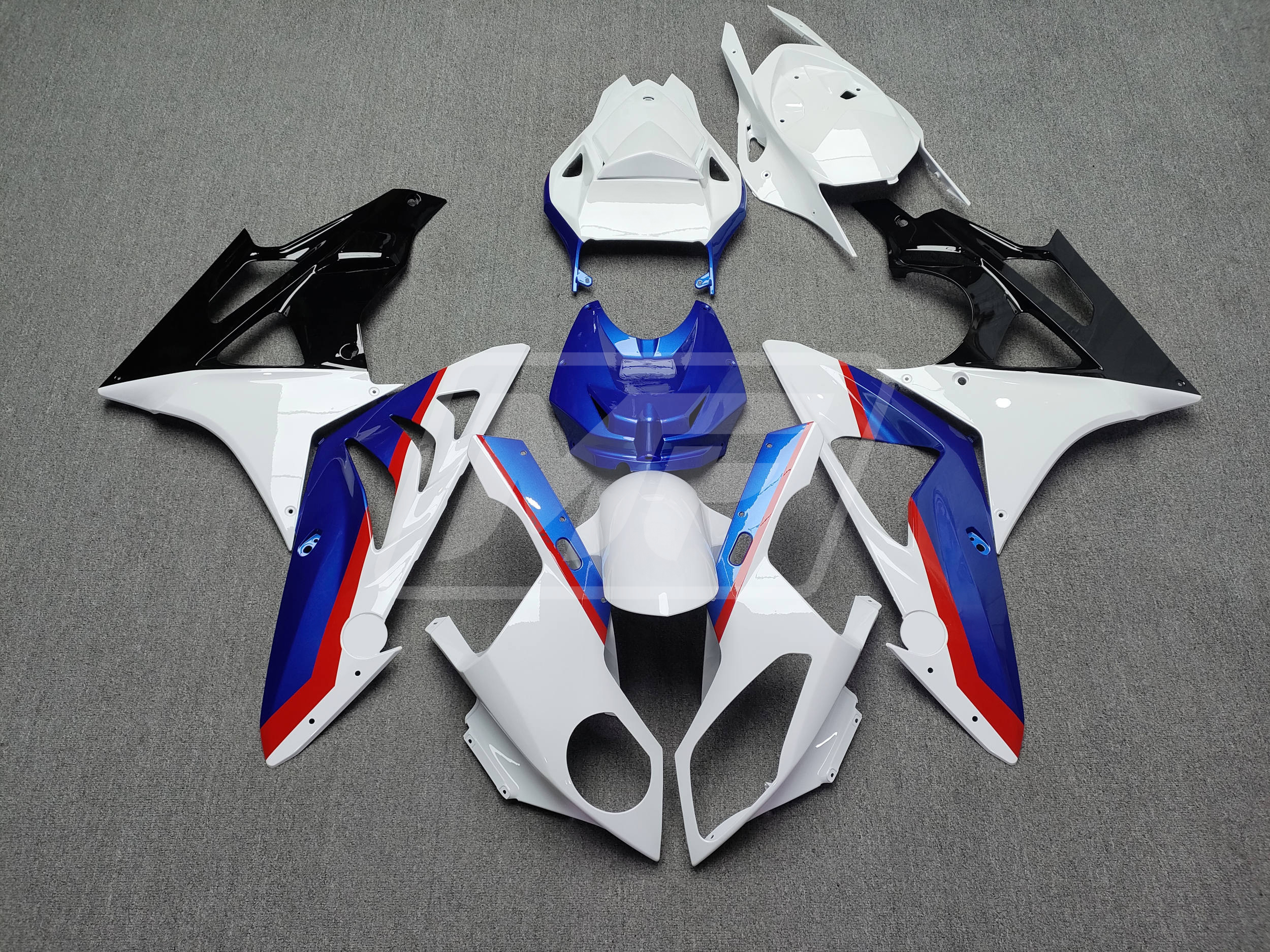 BMW S1000RR 2009-2014 Gloss White, Blue, Red & Black ABS