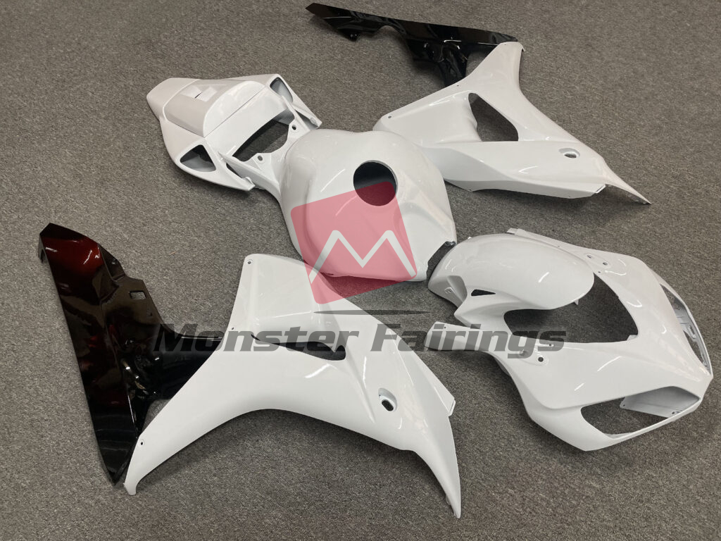 Gloss White with Black ABS fairings for Honda CBR1000RR 2006 - 2007 - premium OEM fit kit by Monster Fairings