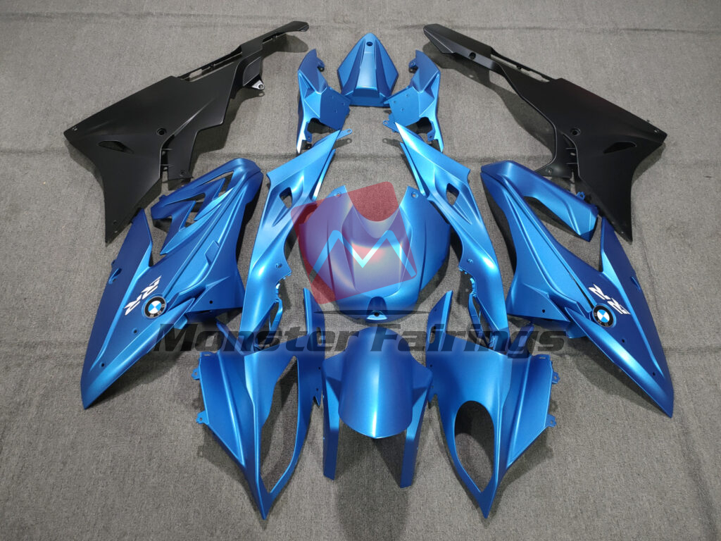 BMW S1000RR 2015 - 2016 Matte Blue & Black ABS fairings - custom motorcycle bodywork kit by Monster Fairings