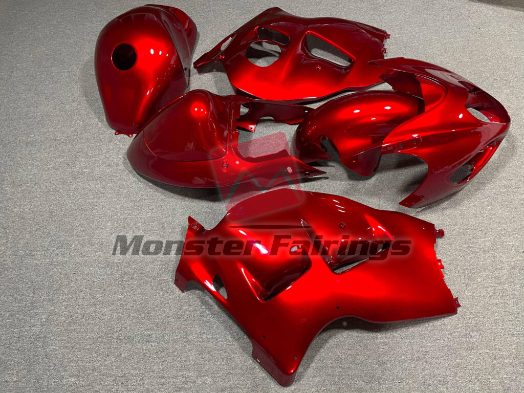 Suzuki GSXR1300 custom ABS fairings 1997 - 2007 in Deep Red - durable replacement kit, Monster Fairings