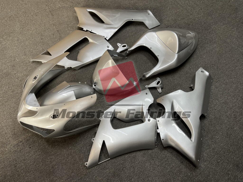 Gloss Silver ABS fairings for Kawasaki ZX6R 2005 - 2006 - premium OEM fit kit by Monster Fairings