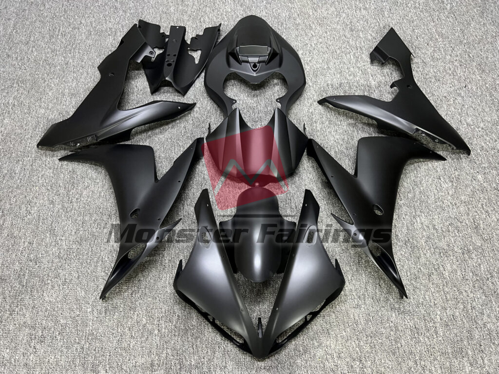 Yamaha R1 2004 - 2006 Matte Black ABS fairings - custom motorcycle bodywork kit by Monster Fairings