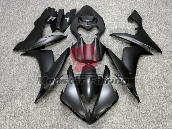 Yamaha R1 2004 - 2006 Matte Black ABS fairings - custom motorcycle bodywork kit by Monster Fairings