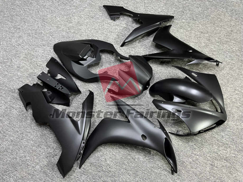 Yamaha R1 custom ABS fairings 2004 - 2006 in Matte Black - durable replacement kit, Monster Fairings