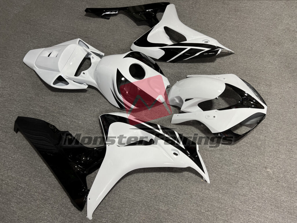 Gloss Black with White ABS fairings for Honda CBR1000RR 2006 - 2007 - premium OEM fit kit by Monster Fairings