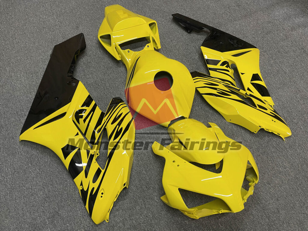 Yellow Black Flame ABS fairings for Honda CBR1000RR 2004 - 2005 - premium OEM fit kit by Monster Fairings