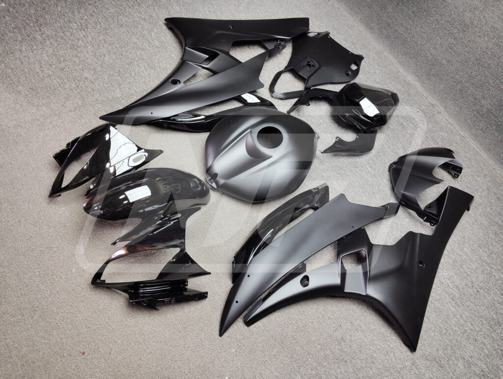Matte & Gloss Black ABS fairings for Yamaha R6 2006 - 2007 - premium OEM fit kit by Monster Fairings