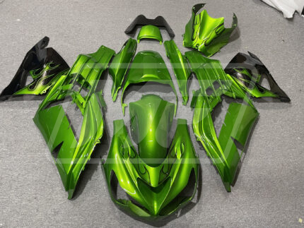 Kawasaki ZX14R 2012-2025 Gloss Green & Black ABS Fairings | Monster Fairings