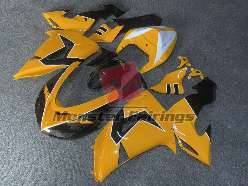 Gloss Yellow & Black White ABS fairings for Kawasaki ZX10R 2006 - 2007 - premium OEM fit kit by Monster Fairings