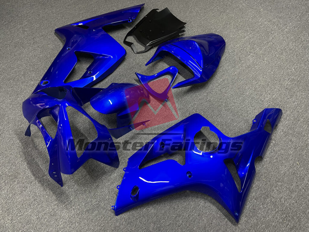 Gloss Blue ABS fairings for Kawasaki ZX6R 2003 - 2004 - premium OEM fit kit by Monster Fairings