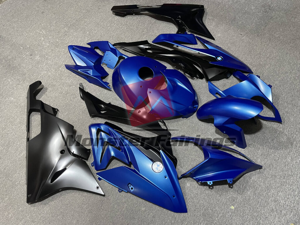 Matte Black & Blue ABS fairings for BMW S1000RR 2015 - 2016 - premium OEM fit kit by Monster Fairings